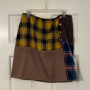 Mare mare x Anthropologie plaid mini skirt NWT